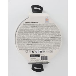 Cacerola con Tapa de Vidrio de Aluminio Forjado 28 cm con 2.8mm de Grosor y 3 Capas (4 Unidades)