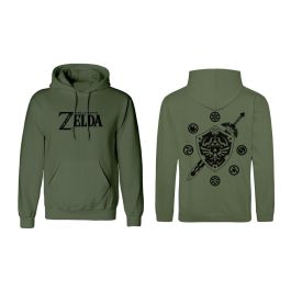Sudadera con Capucha Unisex The Legend of Zelda Logo and Shield Verde Precio: 104.06. SKU: B19938DWMQ
