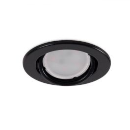 Aro Foco Downlight Circular Basculante "Vepa" Acero 90mm - Negro Aro Foco Downlight Circular Basculante "Vepa" Acero 90mm - Negro