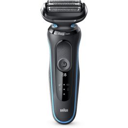 Braun 50-M1000s Máquina de Afeitar Láminas Series 5 Wet&Dry, Lavable, Batería Litio 50 min, Negro/Azul