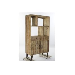 DKD Home Decor Estanteria Cottage Estilo Rústico Natural Mango y Metal 95 x 44 x 172 cm con 2 Cajones y 2 Puertas Precio: 662.49999981. SKU: B1J2HX5FB6