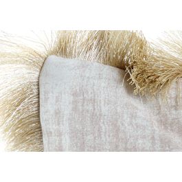 DKD Home Decor Cojin Moderno de Poliester con Flecos y Cremallera Oculta 10 x 30 x 50 cm