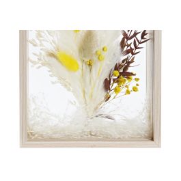 DKD Home Decor Juego 2 Unidades Decoración Shabby Chic Beige Verde, Adornos de Flor Seca y MDF para Hogar, 21 cm Alto x 16 cm Ancho
