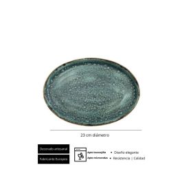 Moon Turquoise Fuente Oval 23X17 Cm (6 Unidades) Moon Turquoise Fuente Oval 23X17 Cm (6 Unidades)