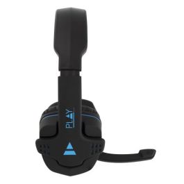 Ewent PL3320 Auriculares Gaming Diadema Alámbricos Over-Ear con Micrófono Boom Negro, 2 Conectores 3.5mm, Cable 1.5m