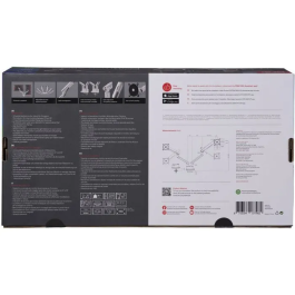 One For All Soporte Monitor AAAXK87476 Dinámico Doble Brazo para Pantallas de 13 a 35 Pulgadas VESA 100 Blanco