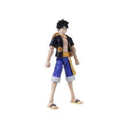 Bandai Figura One Piece Anime Heroes Luffy Dressrosa - 17cm, 17 puntos de articulación