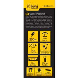Kiwi Taladro Percutor 550W - 2800Rpm, 27.9 cm Largo, 23 cm Alto, 6.6 cm Ancho