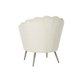 DKD Home Decor Sillón Individual Glam Layn Blue Crema Poliéster Metal 80x75x86 cm Altura Asiento 41cm Desmontable DKD Home Decor Sillón Individual Glam Layn Blue Crema Poliéster Metal 80x75x86 cm Altura Asiento 41cm Desmontable