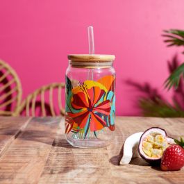 Vaso 450 Ml Con T Bambú Y Pajita Home Deco Factory Vaso 450 Ml Con T Bambú Y Pajita Home Deco Factory