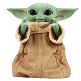 Hasbro Galactic Snackin Grogu Figura Interactiva Baby Yoda The Child Mandalorian Star Wars 23cm Sonidos y Movimientos +4 Años