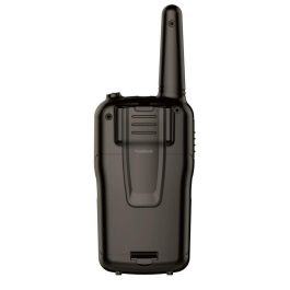 Lexibook Walkie-Talkie negro, largo alcance 8 km en exteriores, con función de silenciamiento, monitor y linterna integrada
