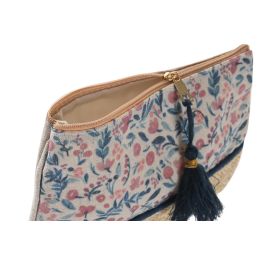 DKD Home Decor Neceser Shabby Country floral Natural Azul 1 x 15 x 21 cm