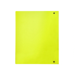 Liderpapel Carpeta 4 anillas 40 mm Polipropileno DIN A4 Amarillo Fluor Opaco