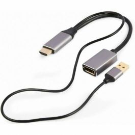 Adaptador DisplayPort a HDMI GEMBIRD A-HDMIM-DPF-02 Negro 10 cm 4K Ultra HD