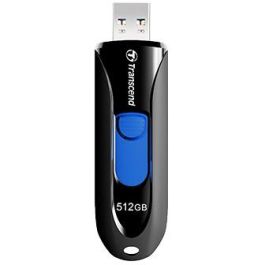 Transcend JetFlash 790 Stick USB 3.2 Gen 1 (3.1 Gen 1) de 512GB sin tapa – Blanco/Negro