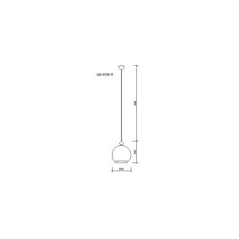 Lámpara Colgante Daniela Estilo Nórdico Vintage de Aluminio, Diseño Elegante, Cable Regulable para Espacios de Diseño SKD-P035-W