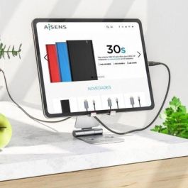 Aisens Soporte de Sobremesa Ajustable XL para Móvil y Tablet con 2 Pivotes, Aleación de Aluminio, Plegable y Compacto Aisens Soporte de Sobremesa Ajustable XL para Móvil y Tablet con 2 Pivotes, Aleación de Aluminio, Plegable y Compacto