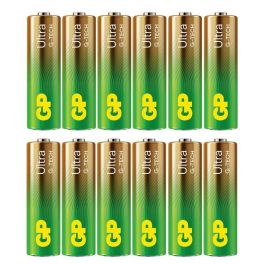 GP 15AU/LR6 Pilas Alcalinas AA, Paquete de 12