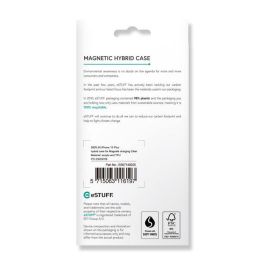 eSTUFF Funda Híbrida Magnética BERLÍN Compatible con MagSafe para iPhone 15 Plus - Transparente