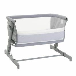 Chicco CHI8058664164301 Cuna colecho Next2Me GO Compacta, Plegable, Reclinable, 6 niveles de altura, Gris claro