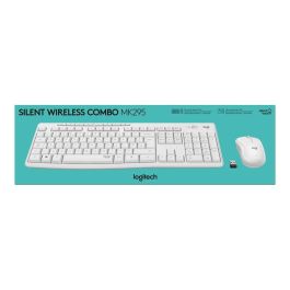Logitech MK295 Teclado y Ratón Inalámbricos Blanco Apagado Receptor Unifying Francés