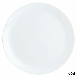 Plato Llano Luminarc Diwali Blanco Vidrio (Ø 27 cm) (24 Unidades)