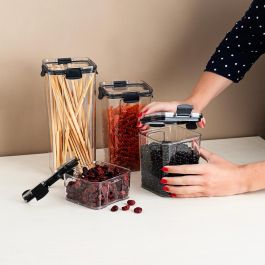 Quid Tarro Cocco 2 L Plástico Transparente con Tapa Hermética, Ligero y Reciclable