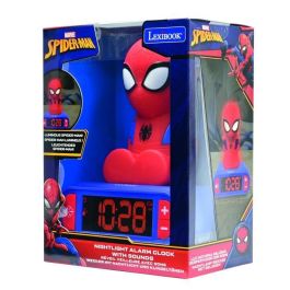 Lexibook Rl800Sp Reloj Despertador Digital Spiderman con Luz Nocturna, Alarma y Sonidos de Marvel para Niños +3 Años