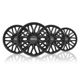 Sparco Tapacubos Roma Negro 16" SPC1696BK 4 Unidades