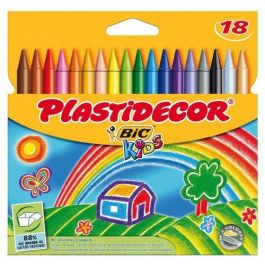Plastidecor Lápices de cera, 18 colores surtidos, borrables y no manchan, ideales para uso escolar Precio: 4.99000007. SKU: B1CJ7LVLY4