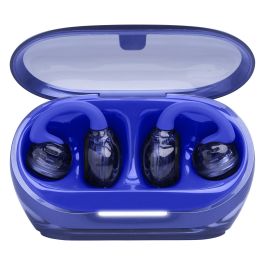 JBL Soundgear Clips - Auriculares deportivos inalámbricos TWS de gancho abiertos, IP54, color azul fantasma, Bluetooth 5.4, batería de hasta 32 horas