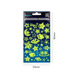 Imaginovo Pegatinas Luminosas Estrellas con Relieve 190x105 mm