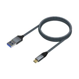 AISENS - CABLE USB 3.1 GEN2 ALUMINIO 10GBPS 3A, TIPO USB-C/M-A/M, GRIS, 1.0M