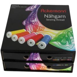 Ackermann Hilo de Coser Universal 120 Multi-Color Poliéster 200m - Caja de 36 Carretes para Máquina y Mano Precio: 49.9900005. SKU: B1HRFNCGW6