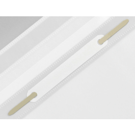 Q-connect Carpeta Dossier Fastener Plástico DIN A4 Blanco PVC Transparente