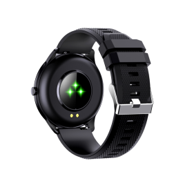 Leotec Smartwatch Multisport Wave Negro - Reloj Inteligente con Pulsómetro y Oxímetro, Pantalla Táctil a Color, Notificaciones y Resistencia IP68