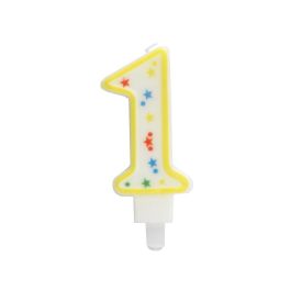 Party Time Vela Numeral Aniversario 1 Decoración Fiesta 9,5 cm – Para Tarta con Círculos y Estrellas Precio: 1.49999949. SKU: B1BE94F9J8