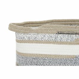 Cesta Boho DKD Home Decor Gris Natural 30 x 24 x 36 cm Set de 3