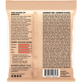 Ernieball Juego Cuerdas Guitarra Eléctrica Entorchado Plano Light Slinky 11-50