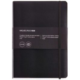 Miquelrius LEATHER1839 Cuaderno Notizbuch 152x210mm Tapa de Cuero Cuadriculado 5mm 100 Hojas