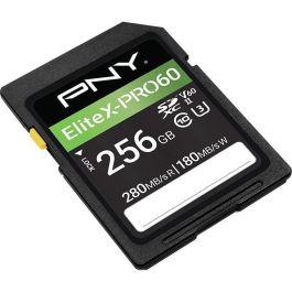 PNY X-PRO 60 Tarjeta SDXC 256GB Clase 10 UHS-II V60, 280MB/s Lectura, 180MB/s Escritura