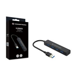 Hub USB Conceptronic C4PUSB3 Negro