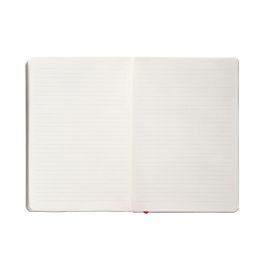 Cuaderno Con Gomilla Antartik Notes Tapa Blanda A5 Hojas Rayas Negro Y Rojo 80 Hojas 80 gr Fsc