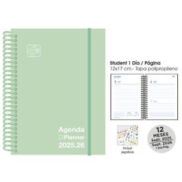 Agenda Escolar (2025-26) Senfort Student Unicolor Espiral Tapa Pp Con Goma 120X170 D/P Pastel Verde Precio: 8.79000023. SKU: B14A865VCJ