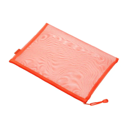 Liderpapel Bolsa zipper bag de poliéster transpirable multiusos DIN A4 naranja