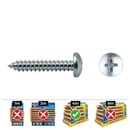 Celo Tornillo chapa alomada Philips DIN 7981 5,5x45mm zincado - Caja 250 unid. Precio: 19.68999967. SKU: S7908995