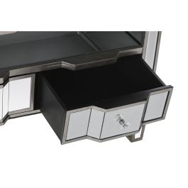 DKD Home Decor Mueble TV Glam Espejo Plateado 112 x 45 x 50 cm con 3 Cajones