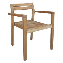 DKD Home Decor Silla Tradicional de Teca Apilable 75 x 58 x 53 cm (Pack 2 Unidades) Precio: 289.49999958. SKU: B16AQRE6WA