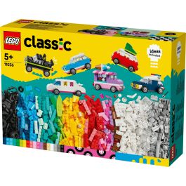LEGO 11036 Classic Vehículos Creativos - Set de Construcción de Coches con 900 Ladrillos y 52 Ruedas para Niños +5 Años